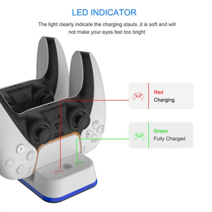 JYS P5116 Wireless Handle Dual Charging Station with Indicator Light For PS5 - Toys & Hobbies by buy2fix | Online Shopping UK | buy2fix