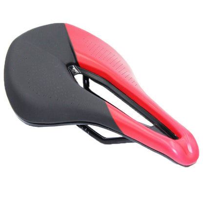 BIKERSAY SZ001 Bicycle PU Leather Saddle Seat (Black Red) - Bicycle Saddle by BIKERSAY | Online Shopping UK | buy2fix