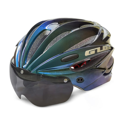 GUB K80 Plus Bike Helmet With Visor And Goggles(Gradient Blue) - Protective Helmet & Masks by GUB | Online Shopping UK | buy2fix