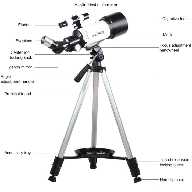 Maifeng40070 233x70 High Definition High Times Astronomical Telescope with Tripod - Monocular Binoculars by MaiFeng | Online Shopping UK | buy2fix