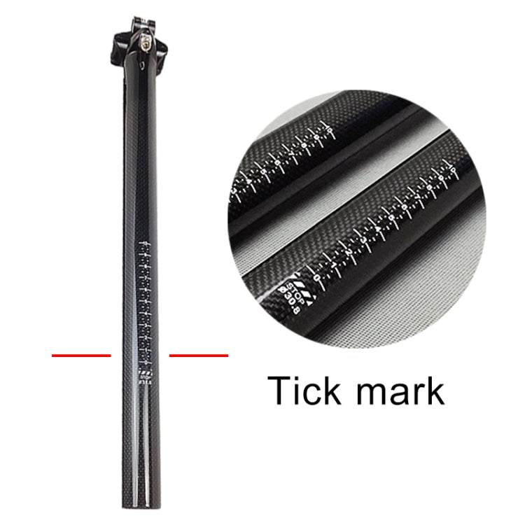 TOSEEK 3K Carbon Fiber Mountain Bike Road Bike Bicycle Seat Tube Seatpost Seat Fitting Seat Pole Bicycle Fittings, Size: 30.8x350mm - Bicycle Seat Posts by TOSEEK | Online Shopping UK | buy2fix