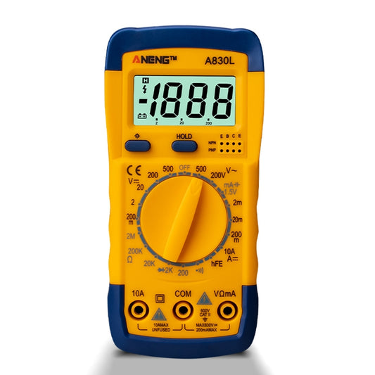 ANENG A830L Handheld Multimeter Household Electrical Instrument(Blue Yellow) - Consumer Electronics by ANENG | Online Shopping UK | buy2fix