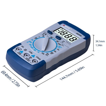 ANENG A830L Handheld Multimeter Household Electrical Instrument(Yellow Blue) - Current & Voltage Tester by ANENG | Online Shopping UK | buy2fix