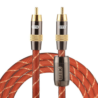 EMK TZ/A 1.5m OD8.0mm Gold Plated Metal Head RCA to RCA Plug Digital Coaxial Interconnect Cable Audio / Video RCA Cable - RCA Cable by EMK | Online Shopping UK | buy2fix