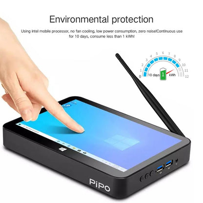 PiPo X11 TV Box Style Tablet Mini PC, 3GB+64GB, 9.0 inch Windows 10 Intel Celeron N4020 Quad Core up to 2.8GHz, US/EU Plug(Black) - Windows Mini PCs by PiPo | Online Shopping UK | buy2fix