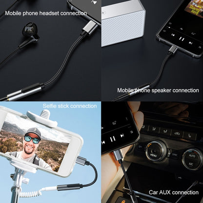 TA1B USB-C / Type-C Male to 3.5mm Audio Female Earphone Adapter (Black Grey) - Type-C Adapter by buy2fix | Online Shopping UK | buy2fix