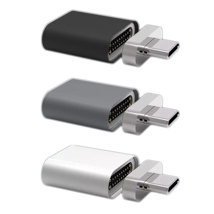 Straight USB-C / Type-C 3.1 Male to USB-C / Type-C 3.1 Female 20 Pin Magnetic Adapter (Silver) - Mobile Accessories by buy2fix | Online Shopping UK | buy2fix