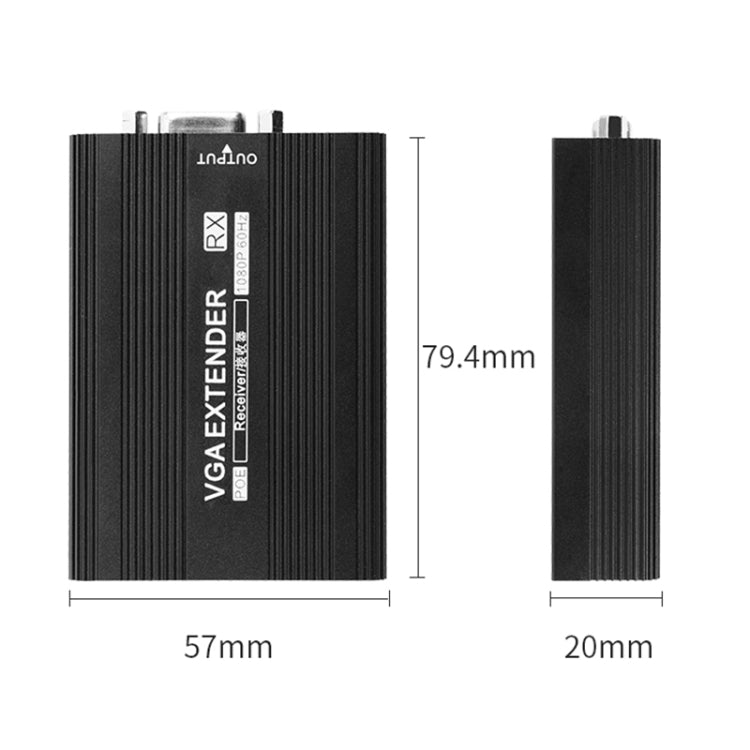 Measy VGA1815 VGA Extender Transmitter and Receiver Converter, POE Single Power Supply, Transmission Distance: 150m(AU Plug) -  by Measy | Online Shopping UK | buy2fix