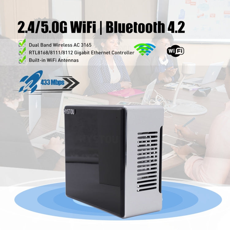 HYSTOU M5 Windows 7/8/10 / WES7/10/Linux System Mini PC, Intel Core i5-1135G7 Quad Core 8 Threads up to 4.2GHz, 32GB RAM+1TB SSD, US Plug - Windows Mini PCs by HYSTOU | Online Shopping UK | buy2fix