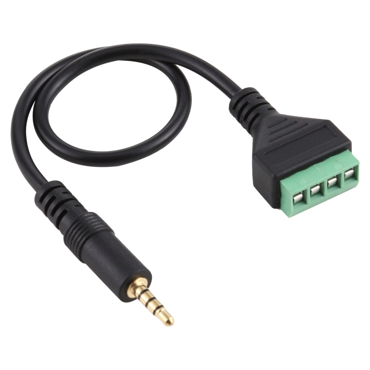 3.5mm Male to 4 Pin Pluggable Terminals Solder-free Connector Solderless Connection Adapter Cable, Length: 30cm - Consumer Electronics by buy2fix | Online Shopping UK | buy2fix