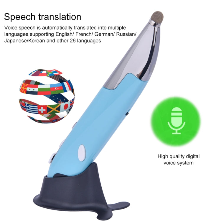 PR-06S 4-keys Smart Wireless Optical Mouse with Stylus Pen Function, Support Voice Operation / Translation (Blue) - Computer & Networking by buy2fix | Online Shopping UK | buy2fix