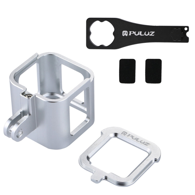 PULUZ Housing Shell CNC Aluminum Alloy Protective Cage with Insurance Frame for GoPro HERO5 Session /HERO4 Session /HERO Session(Silver) - DJI & GoPro Accessories by PULUZ | Online Shopping UK | buy2fix