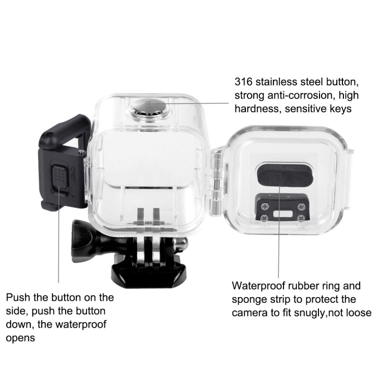 PULUZ 45m Underwater Waterproof Housing Diving Protective Case for GoPro HERO5 Session /HERO4 Session /HERO Session, with Buckle Basic Mount & Screw - DJI & GoPro Accessories by PULUZ | Online Shopping UK | buy2fix