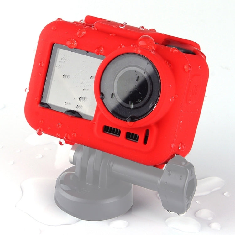 PULUZ Silicone Protective Case for DJI Osmo Action with Frame(Red) - DJI & GoPro Accessories by PULUZ | Online Shopping UK | buy2fix