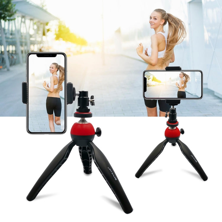 PULUZ Pocket Mini Tripod Mount with 360 Degree Ball Head for Smartphones, GoPro, DSLR Cameras(Red) - Camera Accessories by PULUZ | Online Shopping UK | buy2fix