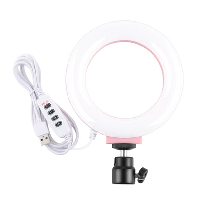 PULUZ 4.7 inch 12cm USB 3 Modes Dimmable LED Ring Selfie Beauty Vlogging Photography Video Lights with Tripod Ball Head(Pink) - Consumer Electronics by PULUZ | Online Shopping UK | buy2fix