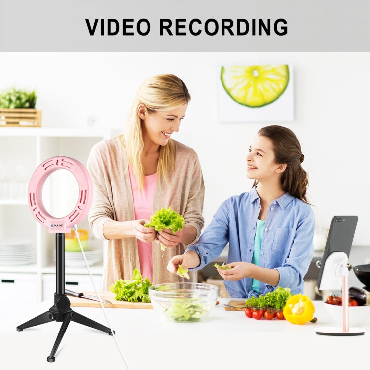 PULUZ 4.7 inch 12cm USB White Light LED Ring Vlogging Photography Video Lights(Pink) - Consumer Electronics by PULUZ | Online Shopping UK | buy2fix