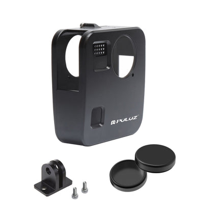 PULUZ for GoPro Fusion Housing Shell CNC Aluminum Alloy Protective Cage with Basic Mount & Lens Caps(Black) - DJI & GoPro Accessories by PULUZ | Online Shopping UK | buy2fix