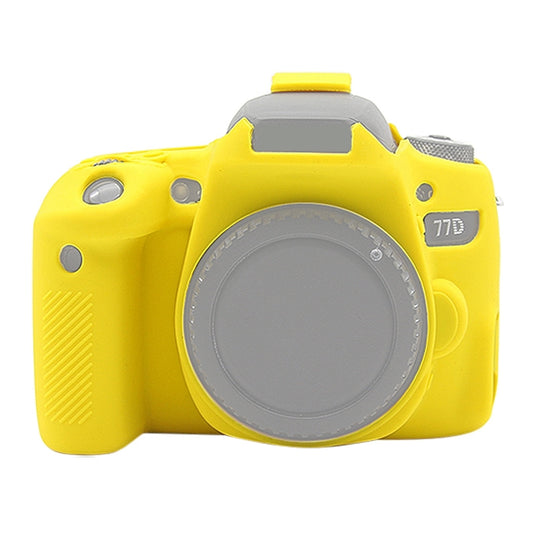 PULUZ Soft Silicone Protective Case for Canon EOS 77D(Yellow) - Protective Case by PULUZ | Online Shopping UK | buy2fix