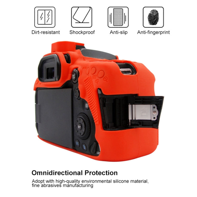 PULUZ Soft Silicone Protective Case for Canon EOS 90D(Red) - Camera Accessories by PULUZ | Online Shopping UK | buy2fix