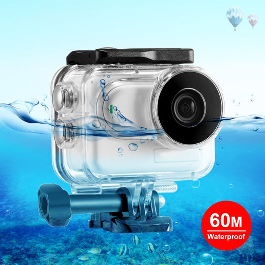 For Insta360 GO 3 PULUZ 60m Underwater Waterproof Housing Case with Base Adapter & Screw (Transparent) - Case & Bags by PULUZ | Online Shopping UK | buy2fix