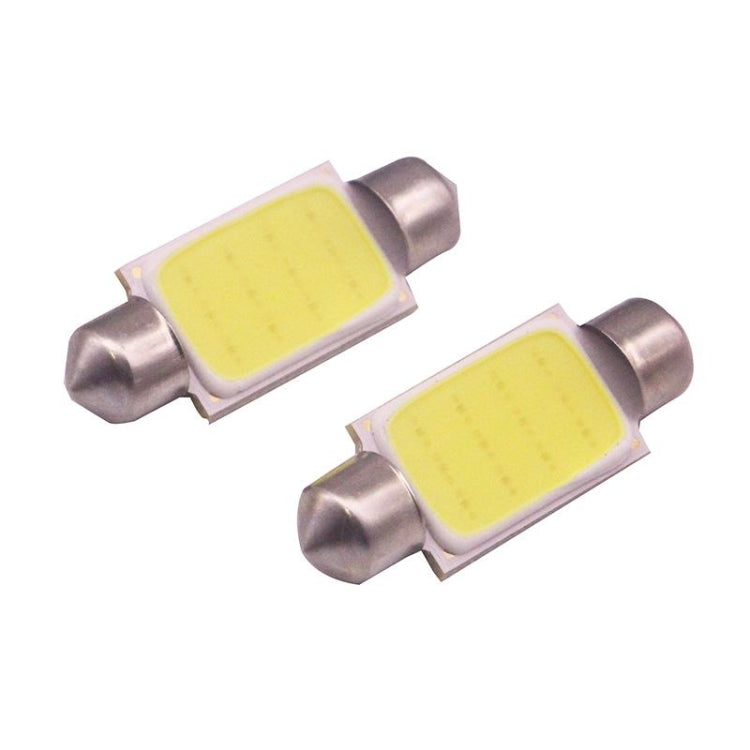 2 PCS 39mm 1.5W 80LM White Light 1 COB LED License Plate Reading Lights Car Light Bulb - Door Lights by buy2fix | Online Shopping UK | buy2fix