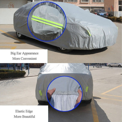 PEVA Anti-Dust Waterproof Sunproof Sedan Car Cover with Warning Strips, Fits Cars up to 4.7m(183 inch) in Length - PE Material by buy2fix | Online Shopping UK | buy2fix