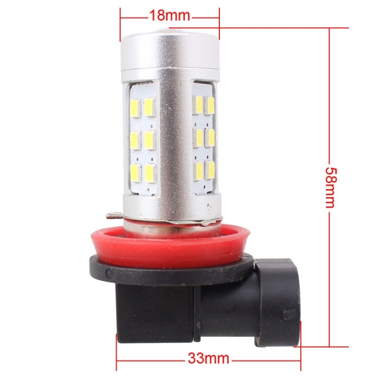 2 PCS H11 4.2W 630LM White Light 21 LED 2835 SMD Car Front Fog Light Lamp Bulb, DC 12V - In Car by buy2fix | Online Shopping UK | buy2fix