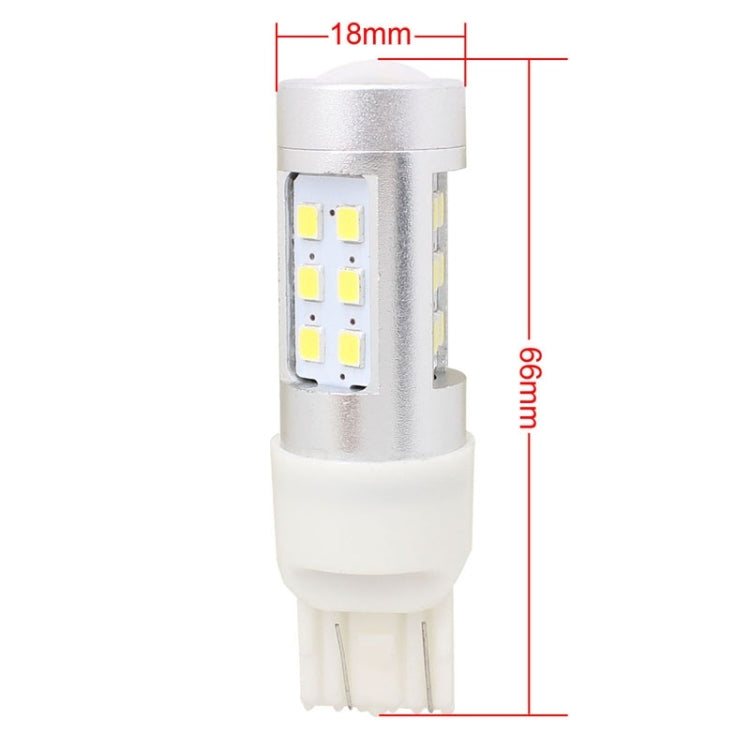 2 PCS T20 4.2W 630LM White Light Dual Wires 21 LED 2835 SMD Car Brake Light Daytime Running Light Bulb,  DC 12V - In Car by buy2fix | Online Shopping UK | buy2fix