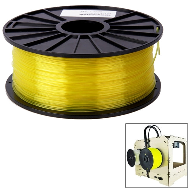 PLA 3.0 mm Transparent 3D Printer Filaments, about 115m(Yellow) - Consumer Electronics by buy2fix | Online Shopping UK | buy2fix