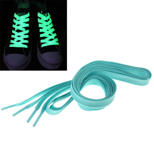 2 PCS Fashion Sports Fluorescent Color Flat Shoelaces(Blue) - Outdoor & Sports by buy2fix | Online Shopping UK | buy2fix