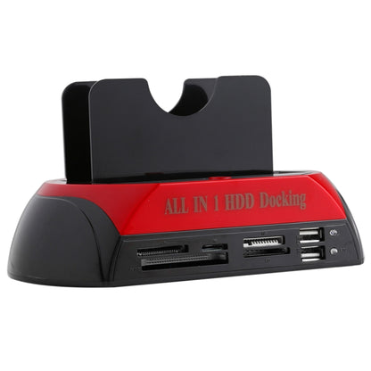 All in 1 Dual 2.5 inch/3.5 inch SATA/IDE HDD Dock Station with Card Reader & Hub - HDD Enclosure by buy2fix | Online Shopping UK | buy2fix