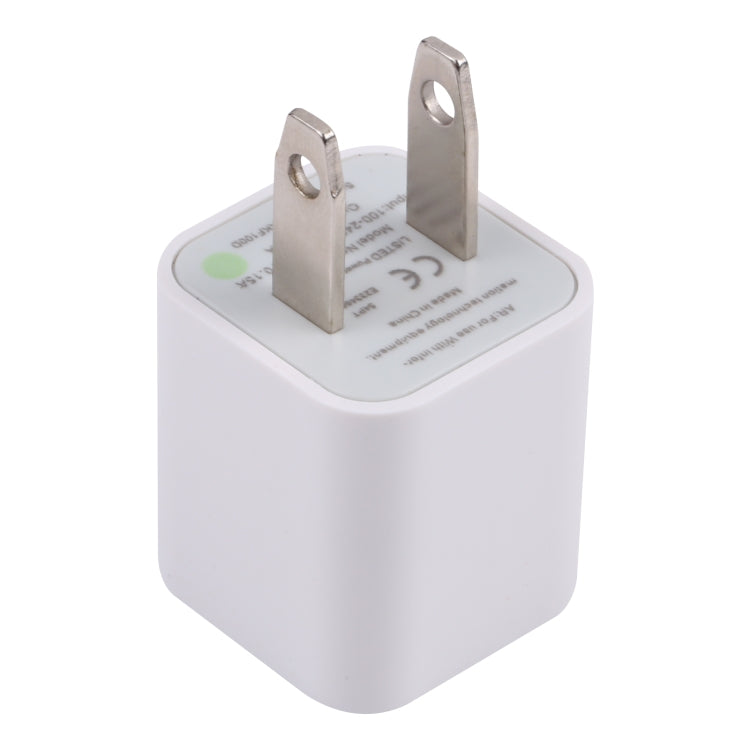 A2165 5V 1A Single USB Interface Mini Travel Charger, US Plug(White) - Apple Accessories by buy2fix | Online Shopping UK | buy2fix