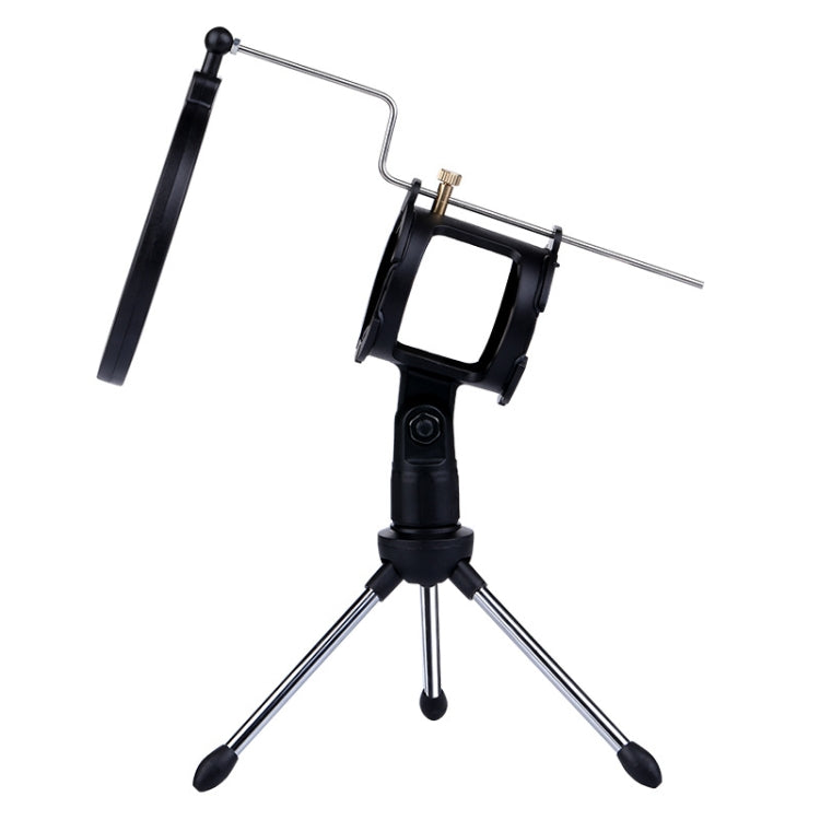 PS-5 Universal Live Broadcast Bracket Tripod Holder with Anti-spray Net & Microphone Clip & Shockproof Clip, For iPhone, Galaxy, Sony, Lenovo, HTC, Huawei, and other Smartphones - Consumer Electronics by buy2fix | Online Shopping UK | buy2fix