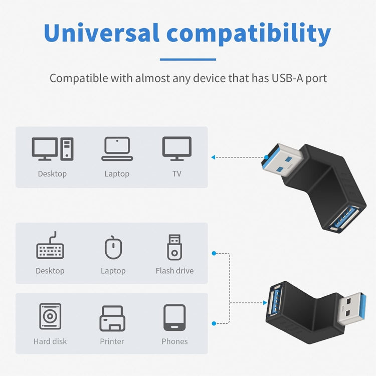 USB 3.0 AM to USB 3.0 AF Adapter(Black) - USB 3.0 by buy2fix | Online Shopping UK | buy2fix