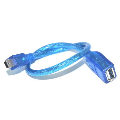 Mini 5-pin USB to USB 2.0 AF OTG Adapter Cable, Length: 22cm (Blue) - Computer & Networking by buy2fix | Online Shopping UK | buy2fix