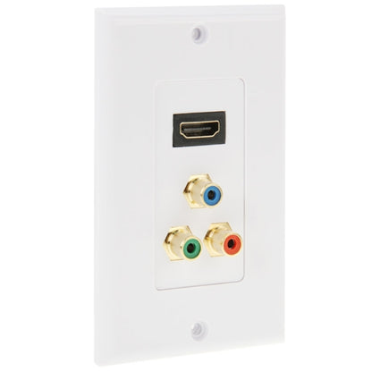 HDMI Female Plug + 3 RCA Female Plugs Wall Plate Panel - Consumer Electronics by buy2fix | Online Shopping UK | buy2fix