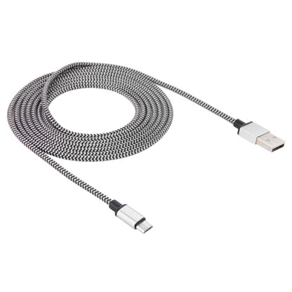 2m Woven Style Micro USB to USB 2.0 Data / Charger Cable(Silver) - Micro USB Cable by buy2fix | Online Shopping UK | buy2fix