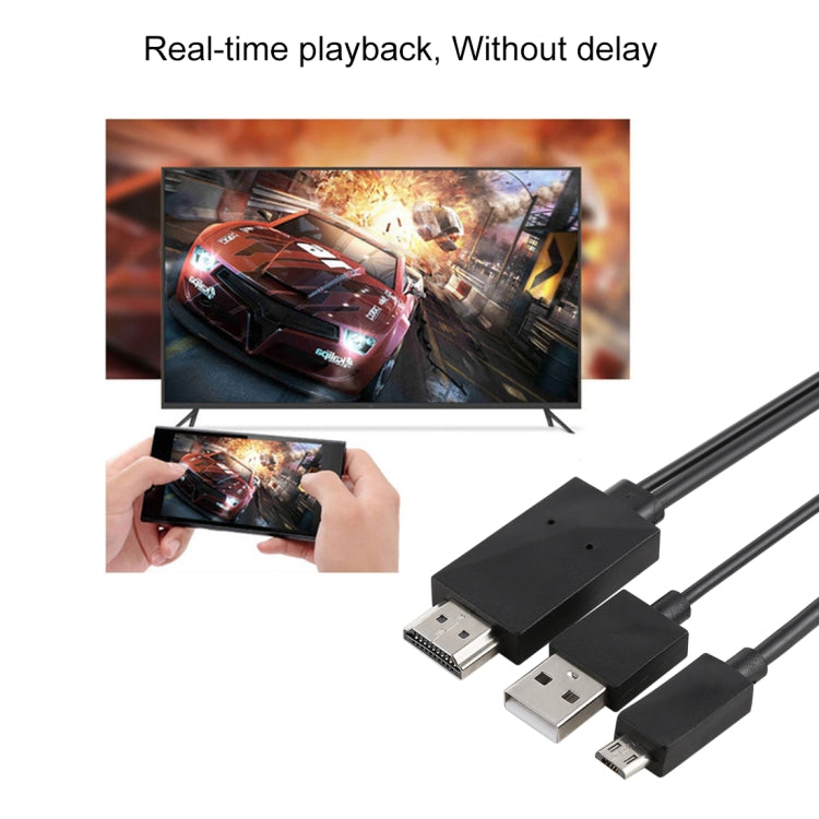 1.8m Multi Use Micro USB MHL to HDMI HDTV Adapter Cable, Support 1080P Full HD Output(Black) - Video & Audio Cable by buy2fix | Online Shopping UK | buy2fix