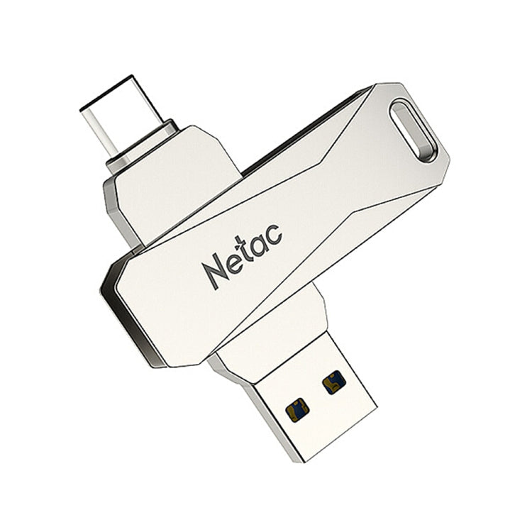 Netac U782C 128GB USB-C / Type-C + USB 3.0 360 Degrees Rotation Zinc Alloy Flash Drive OTG U Disk -  by Netac | Online Shopping UK | buy2fix