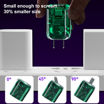 WEKOME WP-U115 33W USB+Type Dual Port GaN Fast Charger, Specification:CN Plug(Purple) - USB Charger by WK | Online Shopping UK | buy2fix