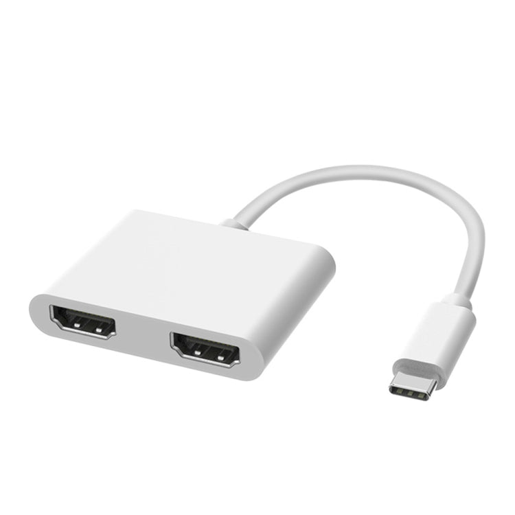 2 in 1 Multifunction USB-C / Type-C to Dual HDMI HUB Docking Station (White) - Computer & Networking by buy2fix | Online Shopping UK | buy2fix