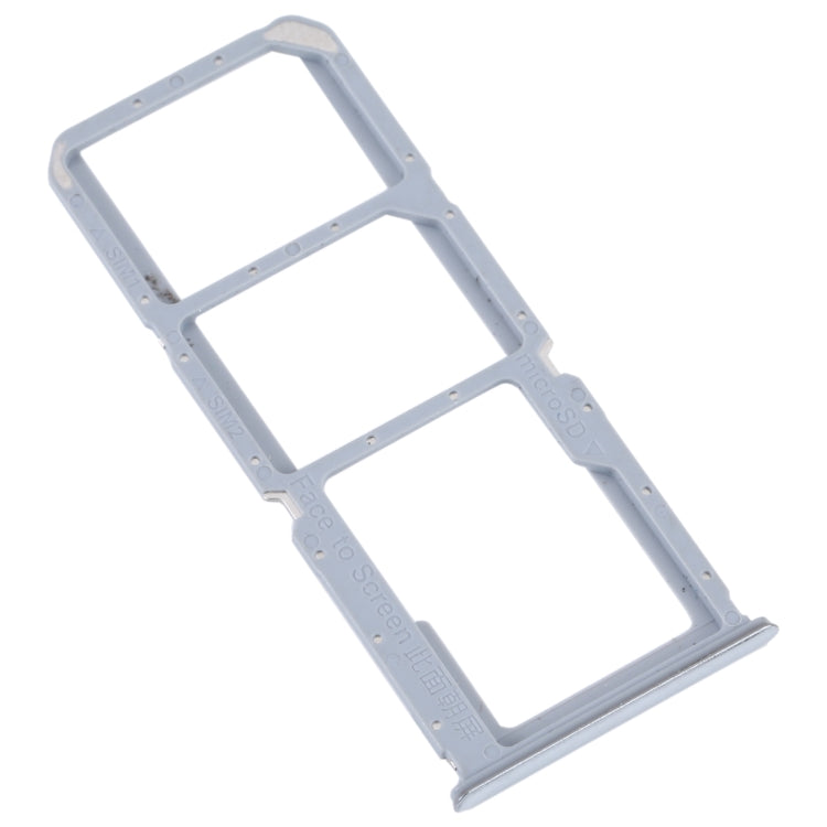 For OPPO K9S SIM Card Tray + SIM Card Tray + Micro SD Card Tray (Silver) - Card Socket by buy2fix | Online Shopping UK | buy2fix