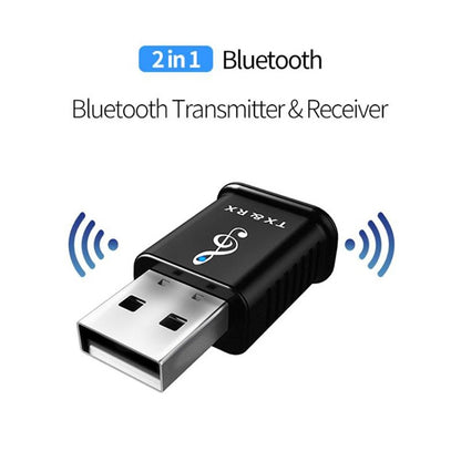 MSD168 2 in 1 Bluetooth Transmitter Receiver Mini 3.5mm AUX Stereo Wireless Bluetooth 5.0 Adapter For Car TV PC MP3 - Apple Accessories by buy2fix | Online Shopping UK | buy2fix