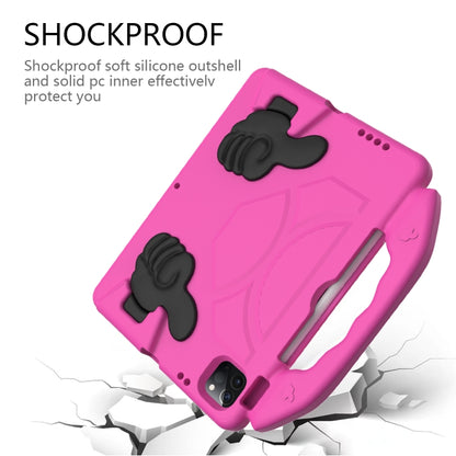 Children EVA Shockproof Tablet Case with Thumb Bracket For iPad Air 2022 / 2020 10.9(Rose Red) - Apple Accessories by buy2fix | Online Shopping UK | buy2fix