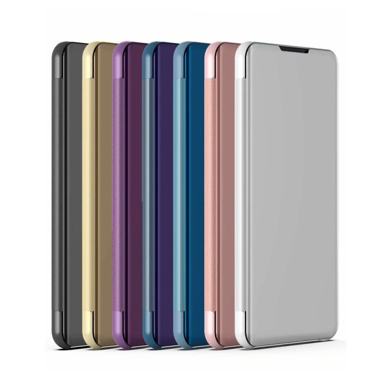 For LG Velvet 5G Plated Mirror Horizontal Flip Leather Case with Holder(Silver) - Mobile Accessories by buy2fix | Online Shopping UK | buy2fix