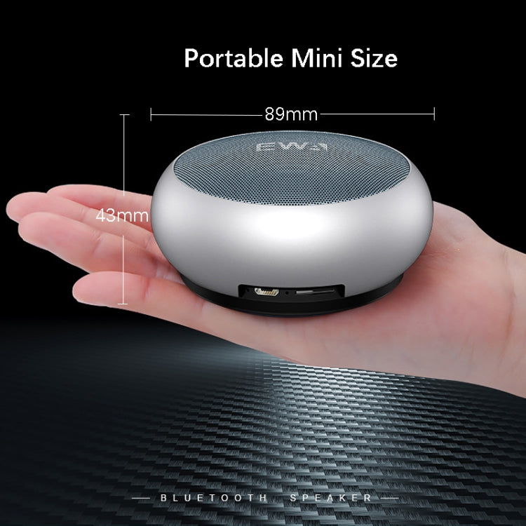 EWA A110 IPX5 Waterproof Portable Mini Metal Wireless Bluetooth Speaker Supports 3.5mm Audio & 32GB TF Card & Calls(Silver) - Mini Speaker by EWA | Online Shopping UK | buy2fix