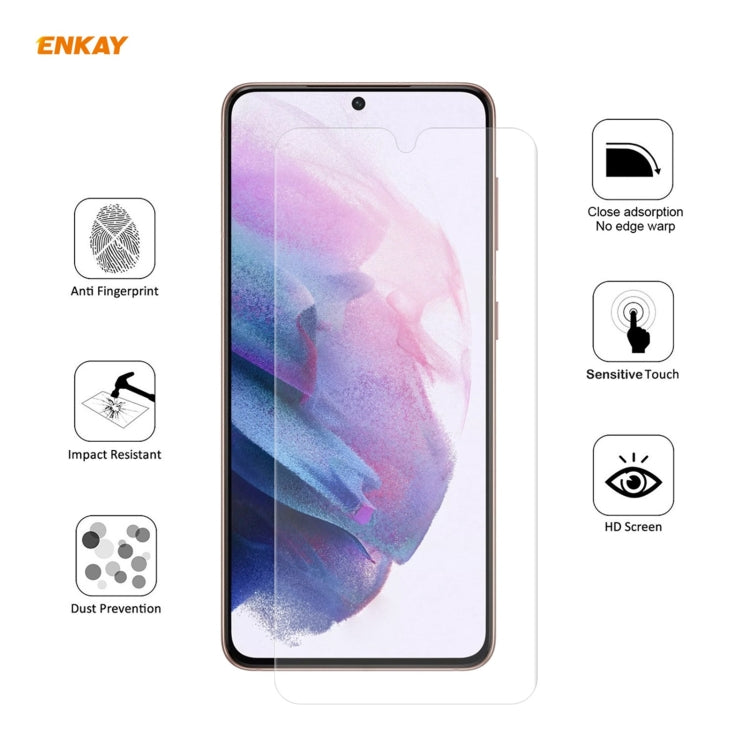 For Samsung Galaxy S21 5G 10 PCS ENKAY Hat-Prince 0.1mm 3D Full Screen Protector Explosion-proof Hydrogel Film - Mobile Accessories by ENKAY | Online Shopping UK | buy2fix