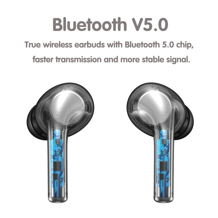 JM13 TWS Earphone Bluetooth 5.0 Touch Control Stereo Bass Sport Wireless Earphone With Mic(White) - TWS Earphone by buy2fix | Online Shopping UK | buy2fix