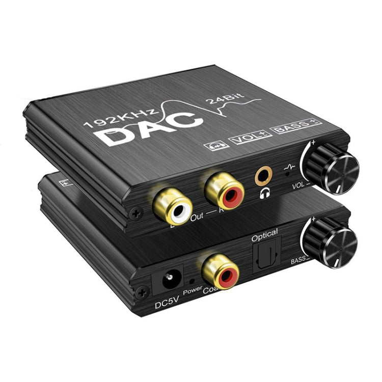 Digital To Analog Audio Converter Stereo Extractor DAC Amplifier Optical SPDIF 192Khz 24Bit -  by buy2fix | Online Shopping UK | buy2fix